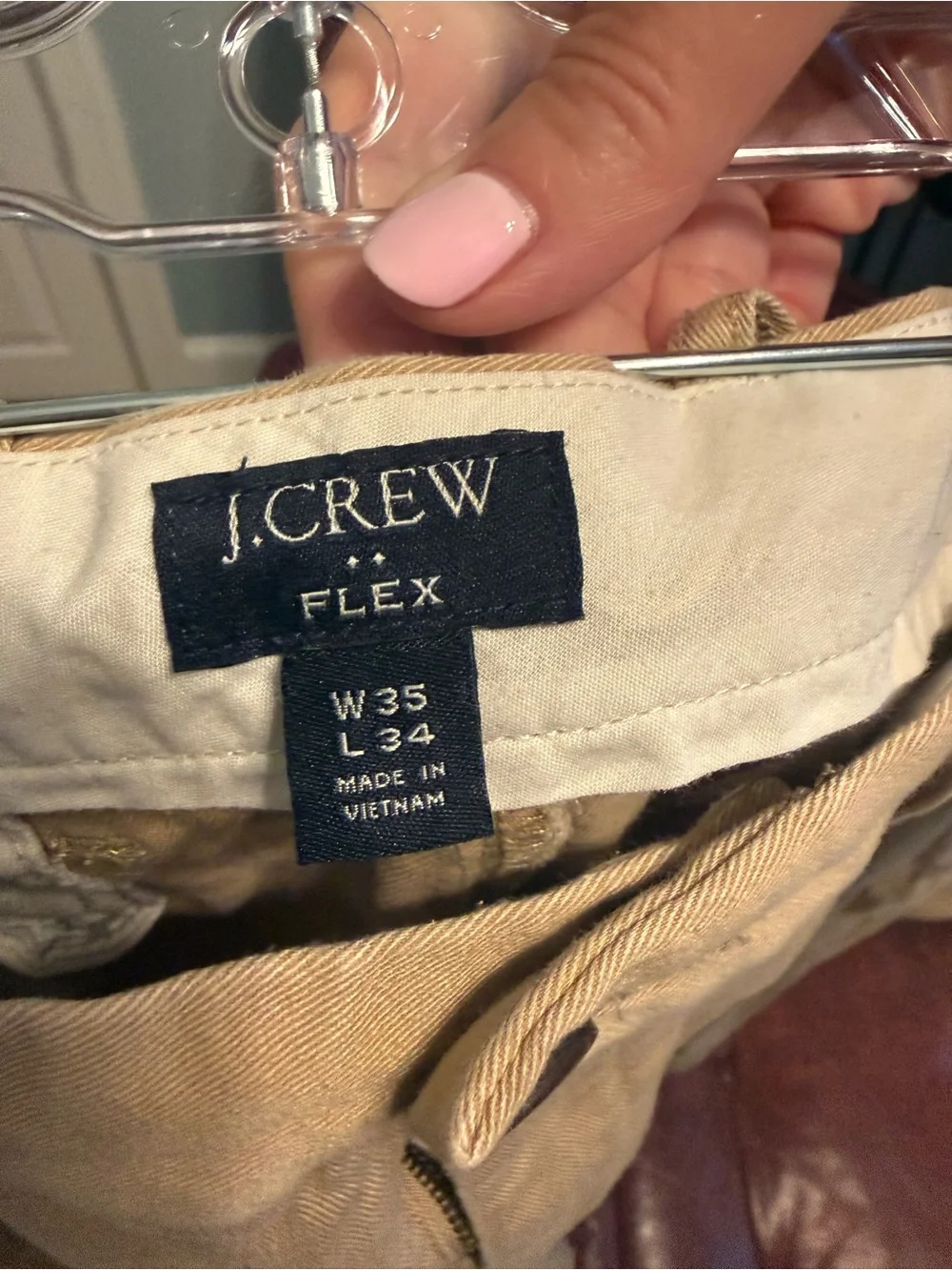J. Crew Men's Flex Chino Pants in Tan